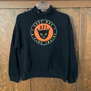 AFI East Bay Hardcore black cat sweatshirt pullover hoodie x-small XS